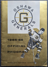 Load image into Gallery viewer, 1965-66 Oshawa Generals Peterborough Petes Program Bobby Orr in Lineup Hockey