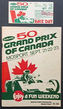 Load image into Gallery viewer, 1973 Final Canadian Grand Prix Mosport Racetrack Program + RaceDay Ticket Revson