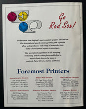 Load image into Gallery viewer, 1995 Baseball Writers of America Award Dinner Program Roger Boston Red Sox VTG