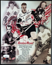 Load image into Gallery viewer, Gordie Howe Signed 8" x 10" Mr. Hockey Inscription Autographed Photo JSA COA