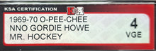 Load image into Gallery viewer, 1969-1970 O-Pee-Chee Gordie Howe Mr. Hockey Detroit Red Wings Slabbed KSA 4 VGE