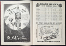 Load image into Gallery viewer, 1946 Chicago Stadium Review Vintage Hockey Program NHL Blackhawks Rangers