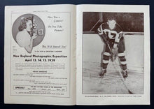 Load image into Gallery viewer, 1939 Stanley Cup Semi-Final Boston Garden Playoff Program Hockey NHL Bruins