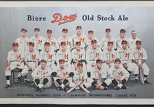 Load image into Gallery viewer, 1935 Montreal Royals Dow Beer International League Team Photo Vintage Poster