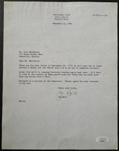 Load image into Gallery viewer, 1964 Jim Hall Champion Driver Signed Letter On Chaparral Cars Letterhead JSA Vtg