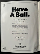 Load image into Gallery viewer, 1995 Baseball Writers of America Award Dinner Program Roger Boston Red Sox VTG