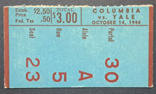 Load image into Gallery viewer, 1944 Yale Bowl Columbia Lions vs Yale Bulldogs Football Used Ticket Stub