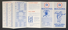 Load image into Gallery viewer, 1978/1979 Molson's NHL Hockey Schedule Vintage Calendar