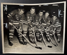 Load image into Gallery viewer, 1958 Type 1 Photo Of Rookie New York Rangers Before Their First Home Game Vtg