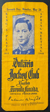 Load image into Gallery viewer, 1948 Woodbine Racetrack Rare Vintage King's Plate Program - Won By (a) Last Mark