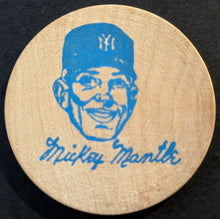 Load image into Gallery viewer, 1950s-60s Mickey Mantle Wooden Nickel Rain Check Wood Coin Yankees MLB Baseball