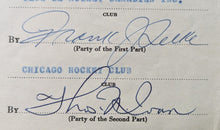 Load image into Gallery viewer, 1954 Eddie Litzenberger Trade Letter Signed Autographed Hockey Chicago Montreal
