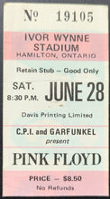 Load image into Gallery viewer, 1975 Pink Floyd Hamilton Concert Ticket Stub Music Dark Side of The Moon