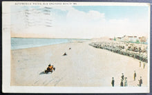 Load image into Gallery viewer, 1911 Automobile Races Old Orchard Beach Maine Vintage Postcard Racecars