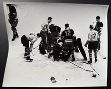 Load image into Gallery viewer, 1940 Type 1 Photo Phil Watson Fighting Hooley Smith Hockey NHL Vtg