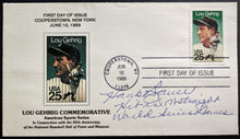 Load image into Gallery viewer, Hank Bauer Autographed Signed Lou Gehrig Stamp First Day Cover MLB Yankees JSA