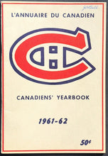 Load image into Gallery viewer, 1961-62 Montreal Canadiens Press Media Guide Yearbook NHL Hockey Vintage