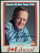 Load image into Gallery viewer, Jean Chretien Autographed Trading Card Signed Canadian Prime Minister Liberal MP