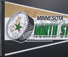 Load image into Gallery viewer, 1991 Vintage Minnesota North Stars NHL Multi-Signed Autographed x16 Team Pennant