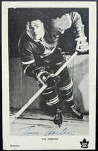 Load image into Gallery viewer, 1960s Tim Horton Signed Toronto Maple Leafs Issued Postcard Autographed NHL JSA