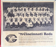 Load image into Gallery viewer, 1975 Cincinnati Reds Vintage Full Sized Team Photo Pennant MLB Baseball Banner