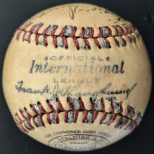 Load image into Gallery viewer, 1949 Official International League Baseball Autographed By Famous Umpires Signed