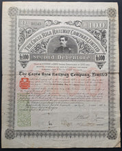 Load image into Gallery viewer, 100th Anniverary Costa Rica Railway Company Stock Certificate + Portfolio VTG