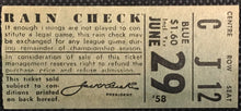 Load image into Gallery viewer, 1958 MLB Toronto Maple Leafs International League Vintage Baseball Ticket Stub
