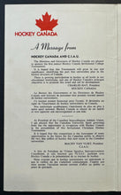 Load image into Gallery viewer, 1970 Maple Leaf Gardens Hockey Canada Invitational College Tournament Program