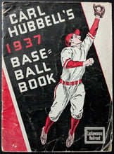 Load image into Gallery viewer, Soft Cover Carl Hubbell's 1937 Baseball Book New York Giants MLB Hall Of Fame