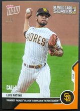 Load image into Gallery viewer, 2020 Topps Luis Patino Baseball Card MLB NL Wild Card Series San Diego Padres