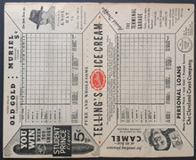 Load image into Gallery viewer, 1939 Cleveland Indians Official Score Card Joe DiMaggio Lou Gehrig Booklet
