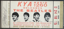 Load image into Gallery viewer, 1966 The Beatles Candlestick Park Final Concert Full Ticket VG-EX 4 iCert