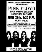 Load image into Gallery viewer, 1975 Pink Floyd Hamilton Concert Ticket Stub Music Dark Side of The Moon