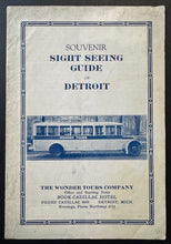 Load image into Gallery viewer, 1926 Detroit Sight Seeing Brochure Bus Wonder Tours Souvenir Book Cadillac Hotel
