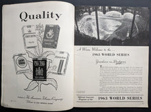Load image into Gallery viewer, 1963 World Series Game 2 Los Angeles Dodgers New York Yankees Baseball Program