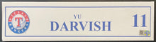 Load image into Gallery viewer, Yu Darvish Texas Rangers Game-Used Cardstock Locker Name Plate MLB Holo