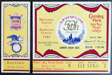 Load image into Gallery viewer, 1983 MLB All Star Game Baseball Ticket 50th Anniversary Comiskey Park Vintage