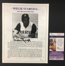 Load image into Gallery viewer, Willie Stargell Autographed Photo + Bio Signed Pittsburgh Pirates MLB JSA
