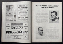 Load image into Gallery viewer, 1939 Wrigley Field NFL Program + Ticket Chicago Bears Vs Green Bay Packers Vtg