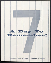 Load image into Gallery viewer, June 8 1969 Mickey Mantle Day Ticket Stub + Program New York Yankee Stadium