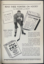 Load image into Gallery viewer, 1936 Toronto Maple Leafs Program Boston Bruins Charlie Conacher NHL Hockey VTG