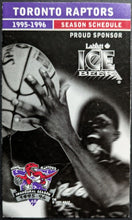 Load image into Gallery viewer, 1995/1996 Toronto Raptors Inaugural Season Pocket Schedules x8 Variations NBA