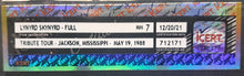 Load image into Gallery viewer, 1988 Lynyrd Skynyrd Tribute Tour Slabbed Full Ticket Vintage Music Rock iCERT