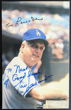 Load image into Gallery viewer, Tommy Lasorda Signed Autographed Postcard MLB Baseball Los Angeles Dodgers