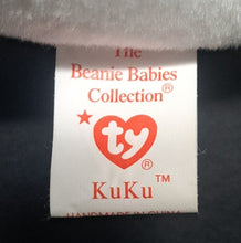 Load image into Gallery viewer, Ty Beanie Babies KuKu White Cockatoo Error Tag Version Plush Toy Vintage