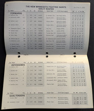 Load image into Gallery viewer, 1976-1977 WHA New Minnesota Fighting Saints Media Guide Vintage Hockey