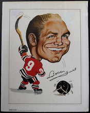 Load image into Gallery viewer, 1972 Pelkowski Bobby Hull Caricature Sporticature Hockey NHL Chicago Blackhawks