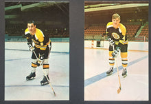 Load image into Gallery viewer, 1969/70 Boston Bruins Bobby Orr + John Bucyk Team Issued Postcards Vintage NHL