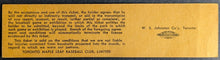 Load image into Gallery viewer, 1950'S Toronto Maple Leafs Baseball Ticket AAA International League Vtg